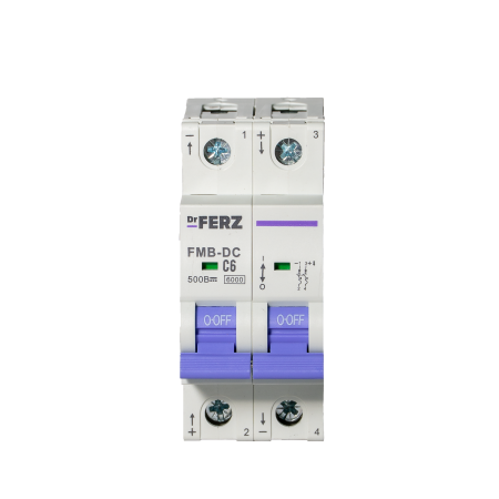 FMB-DC 6kA 2P 06 х-ка C, DC500В Автоматический выключатель